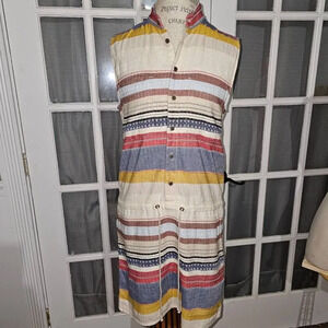 Mother Womens Goin South Sleeveless Shirt Dress Medium‎